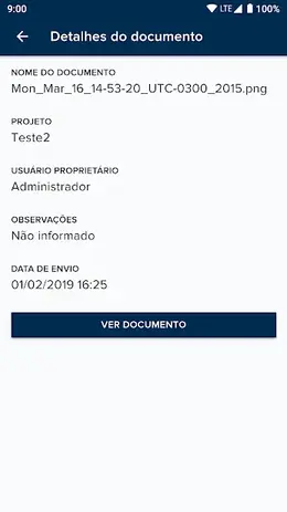 Tela do aplicativo Engcloud - Relatórios
