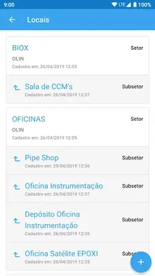 Tela do aplicativo GIS - Mapas